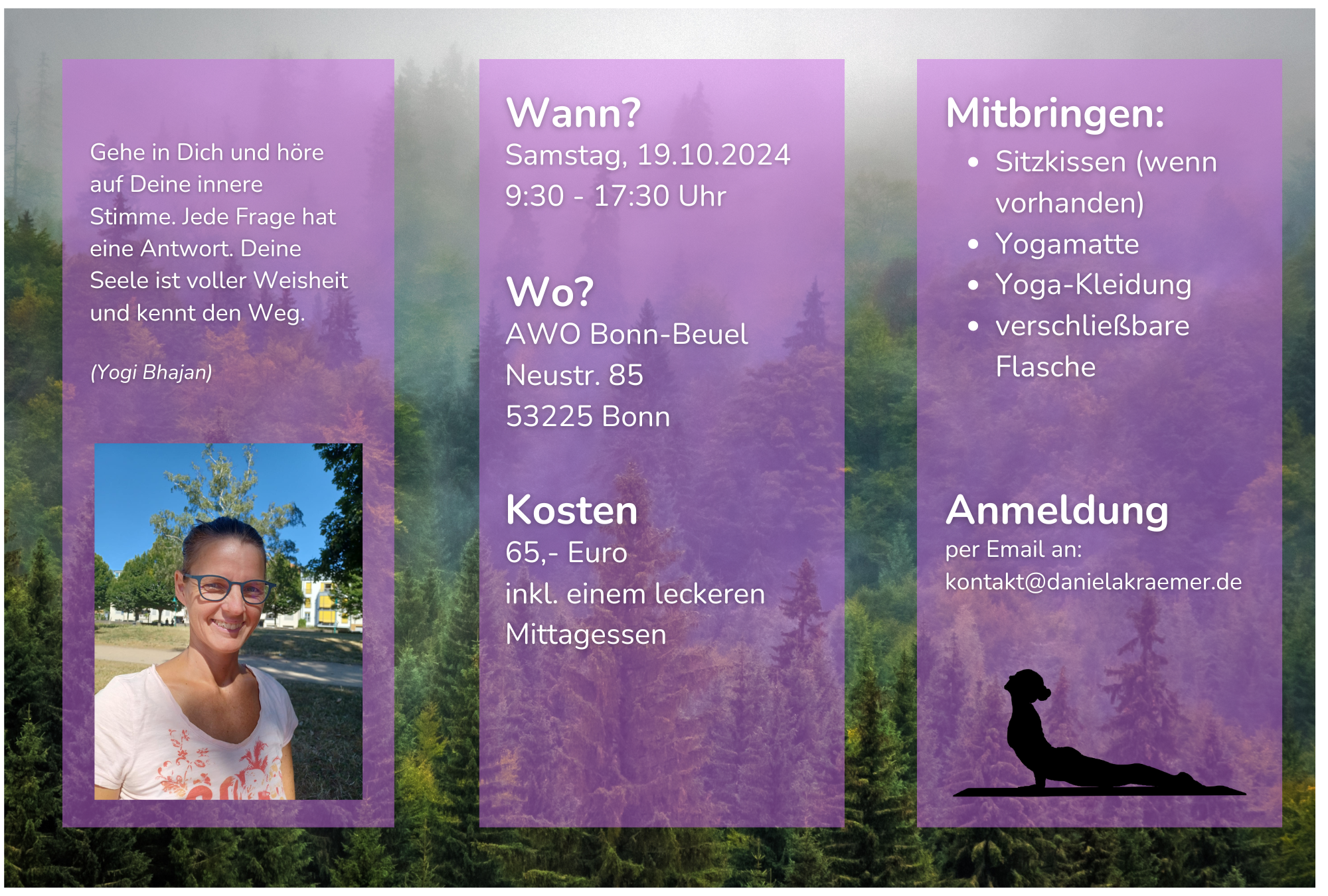 Flyer für Yoga-Workshop